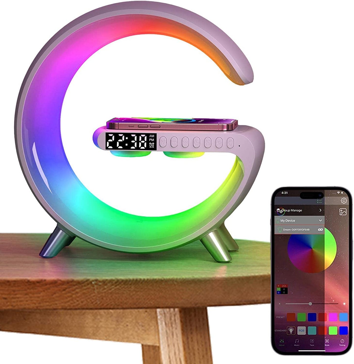 Wireless Charging Bedside Lamp